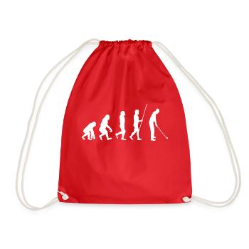 Golf Golfer Evolution Gift - Drawstring Bag - red - Front