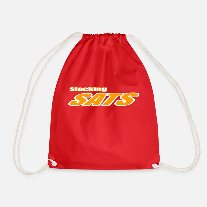 Stacking sats - Drawstring Bag - red