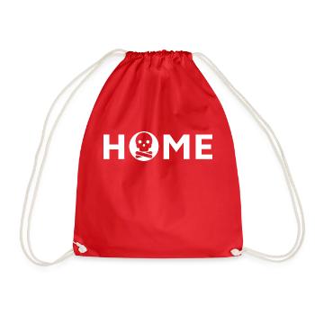 Pirate House, Horror House, Skull House - Drawstring Bag - red - Front