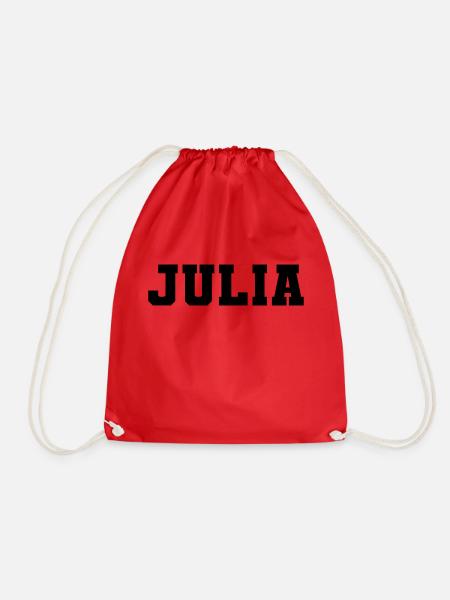Name - Julia - Turnbeutel - Rot
