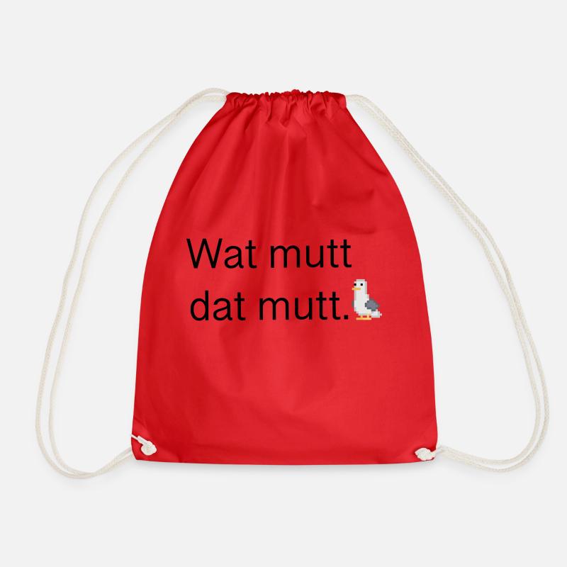 Wat mutt dat mutt - Turnbeutel - Rot