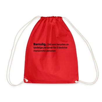 childish - Drawstring Bag - red - Front