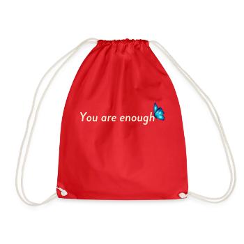 You are enough. - Turnbeutel - Rot - Vorne