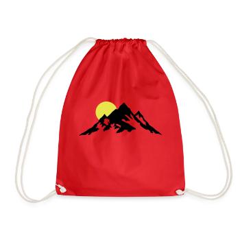 Mountain and Sunrise, montagne - Sac de sport léger - rouge - Devant