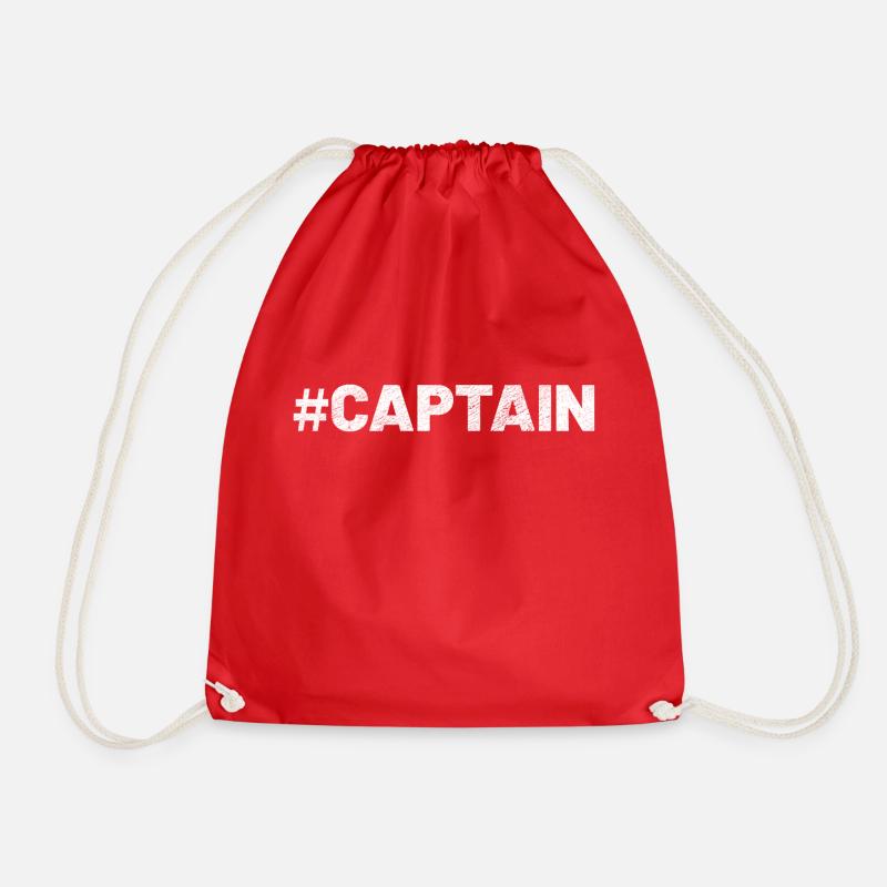 #captain - Drawstring Bag - red