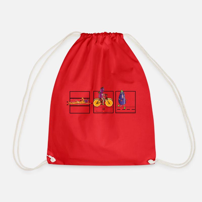 Triathlon - Drawstring Bag - red