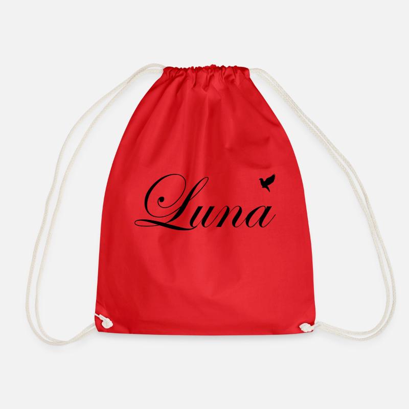 Luna schöner Name Black - Turnbeutel - Rot