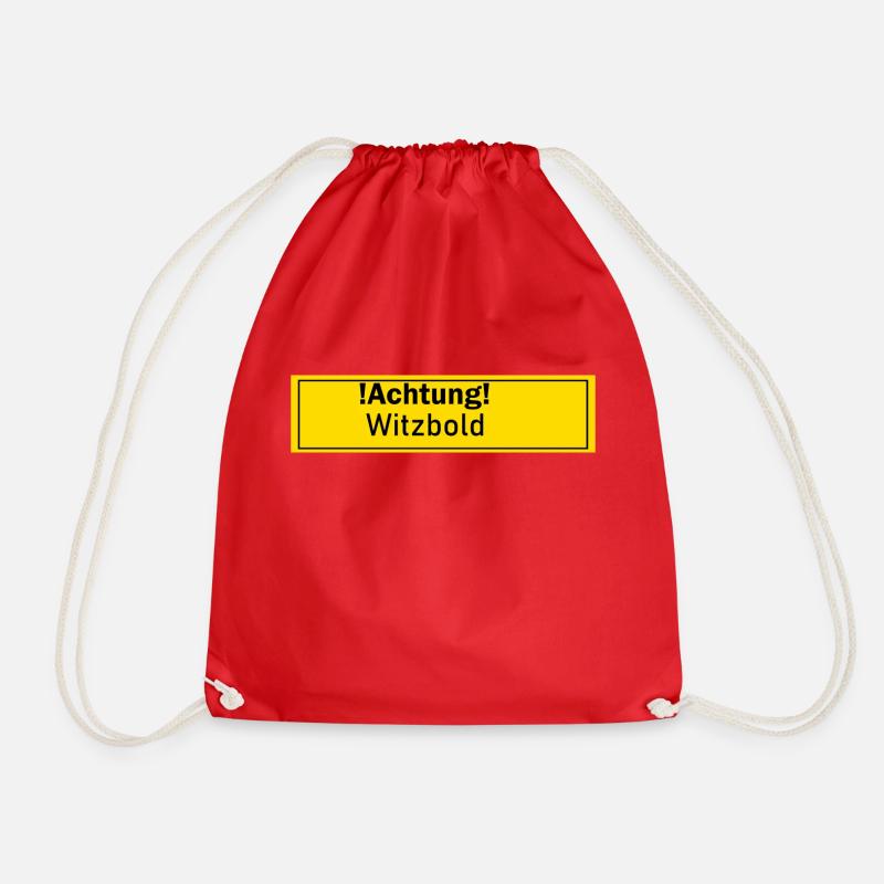 Witzbold witzig Mann Witzig Geschenk Geschenkidee - Turnbeutel - Rot