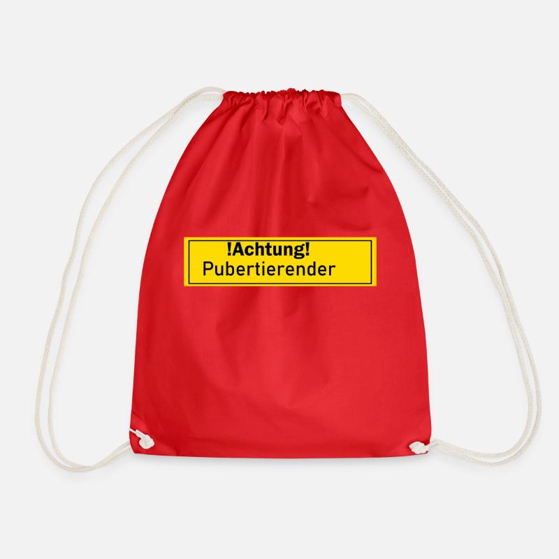 Pubertierender Pubertät Geschenk Geschenkidee Mann - Turnbeutel - Rot