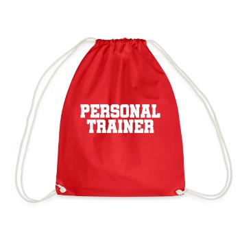 Personal Trainer - Training - Sports - Gym - Fitness - Drawstring Bag - red - Front