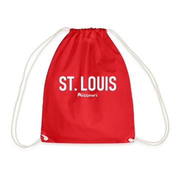 St. Louis - Missouri - United States - United States - United States - Drawstring Bag - red - Front