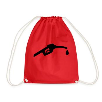 Petrol petroleum pump - Drawstring Bag - red - Front