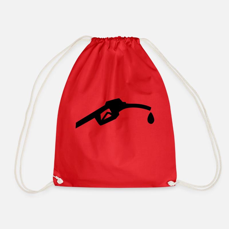 Petrol petroleum pump - Drawstring Bag - red