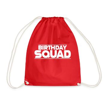 Birthday Squad - Turnbeutel - Rot - Vorne