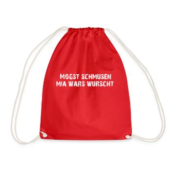 Mogst schmusen - Turnbeutel - Rot - Vorne