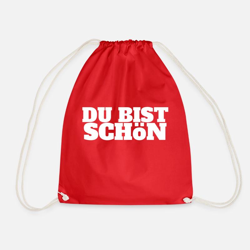 du bist schön - Turnbeutel - Rot