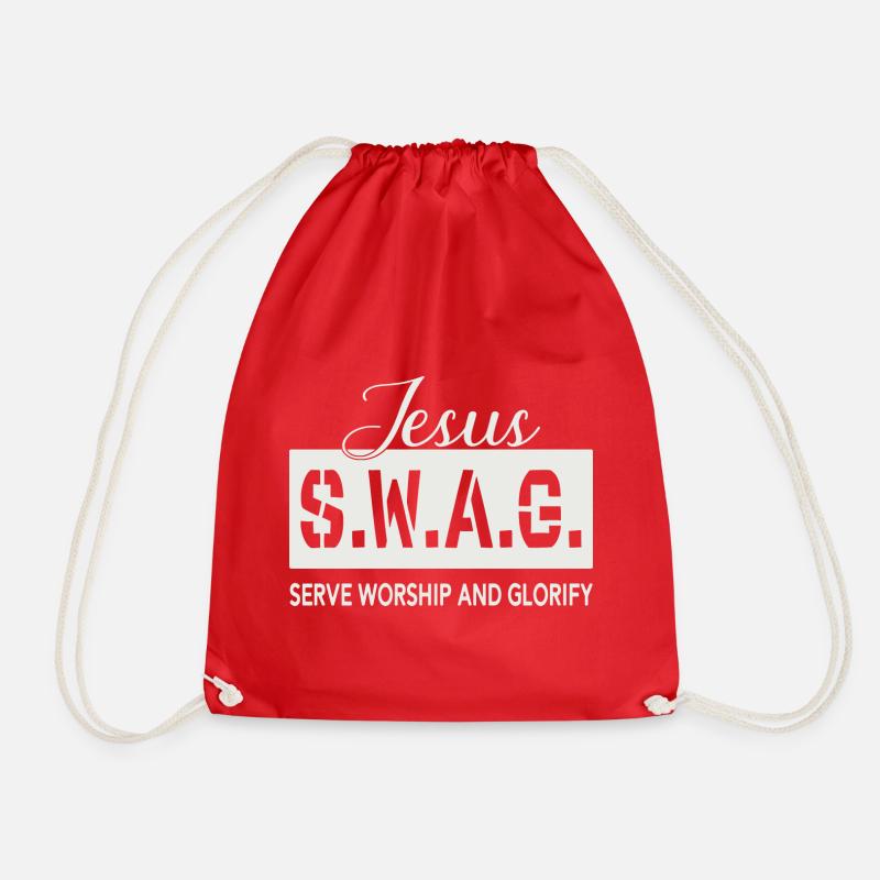 Jesus Swag - Drawstring Bag - red
