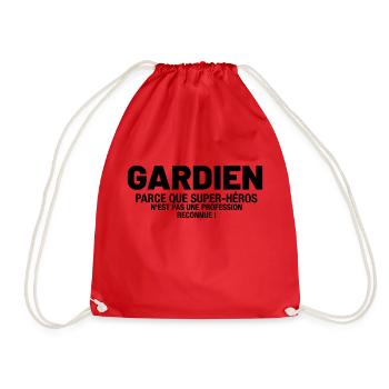 Gardien - Parce que super-héros n'est pas une pro - Sac de sport léger - rouge - Devant