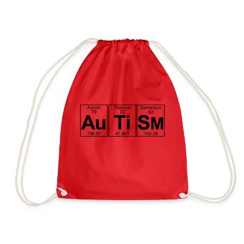 Au-Ti-Sm (Autismus) - Full - Turnbeutel - Rot - Vorne