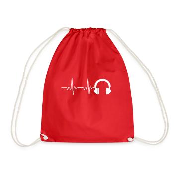 Heartbeat Casque blanc - Sac de sport léger - rouge - Devant