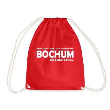 Meine Liebe - Mein Stolz - Meine Stadt - Bochum - Turnbeutel - Rot - Vorne