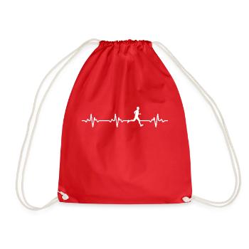 Triathlon Marathon Swim Bike Run - Drawstring Bag - red - Front