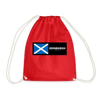 Ville d’Édimbourg avec drapeau écossais - Sac de sport léger - rouge - Devant