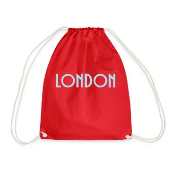 London - Drawstring Bag - red - Front
