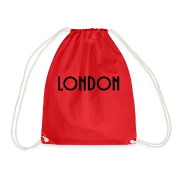 London - Drawstring Bag - red - Front