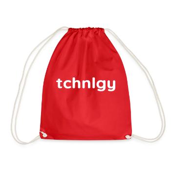 Technologie: Das Statement für Technik Fans weiß - Turnbeutel - Rot - Vorne