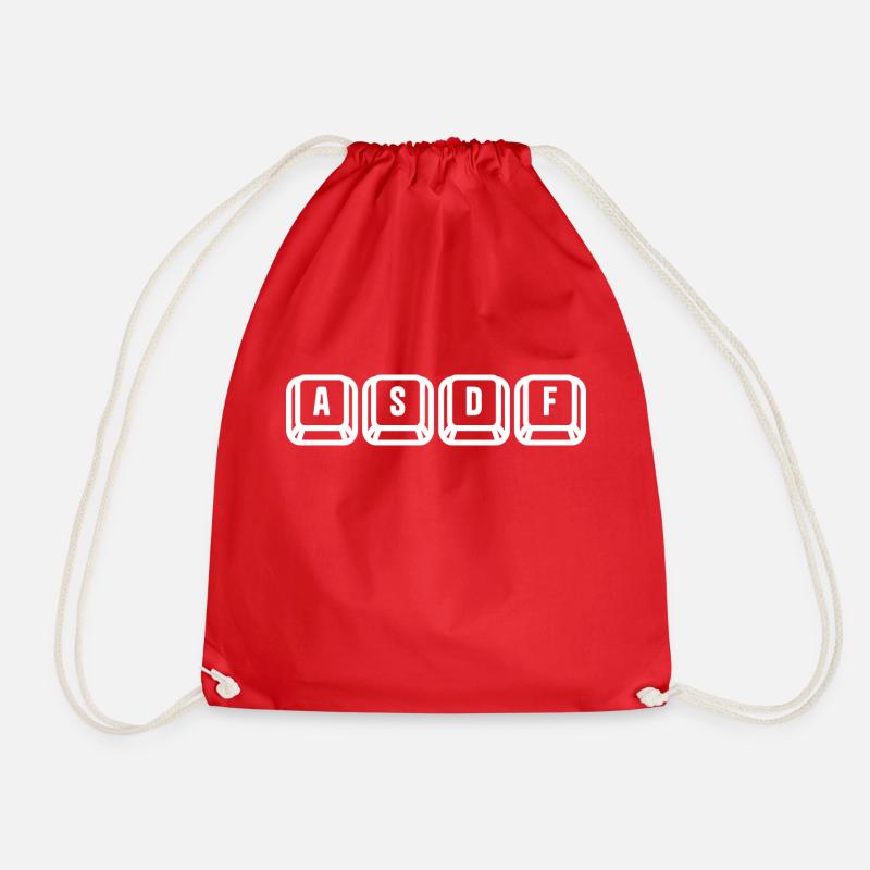 4&8 => ASDF - Drawstring Bag - red