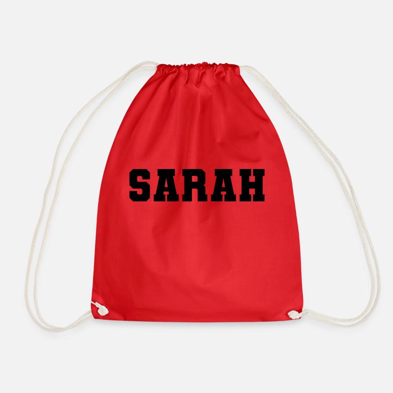 Name - Sarah - Turnbeutel - Rot
