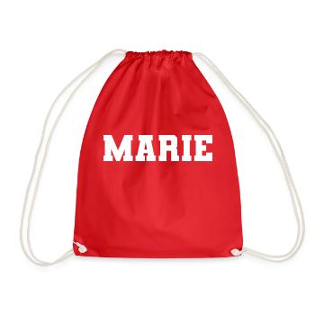 Nom - Marie - Sac de sport léger - rouge - Devant
