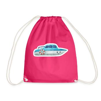 Boot - Turnbeutel - Fuchsia - Vorne