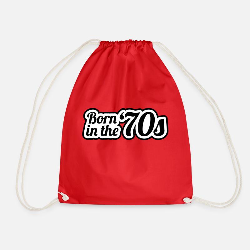 Born in the '70s - Drawstring Bag - red