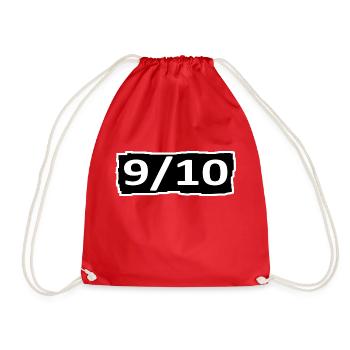 ich bin eine 9 von 10 - Turnbeutel - Rot - Vorne
