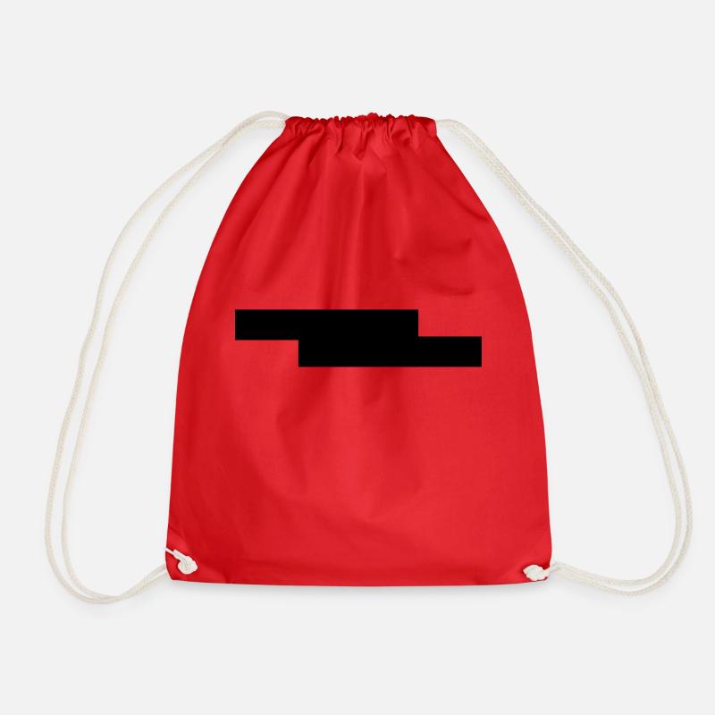 censored - Drawstring Bag - red