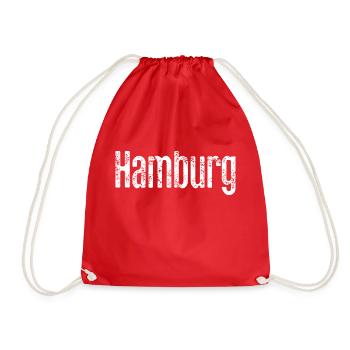 Hamburg - Drawstring Bag - red - Front