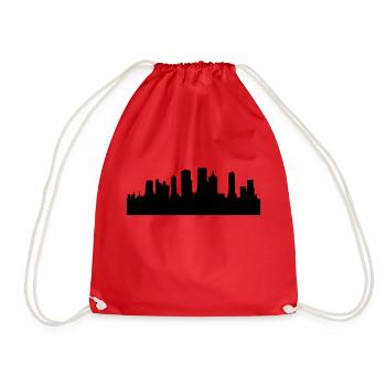 Skyscraper city - Drawstring Bag - red - Front