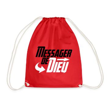 Messenger of God - Drawstring Bag - red - Front