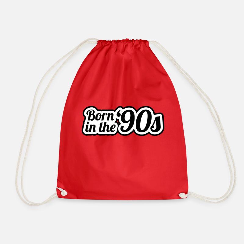 Born in the '90s - Drawstring Bag - red