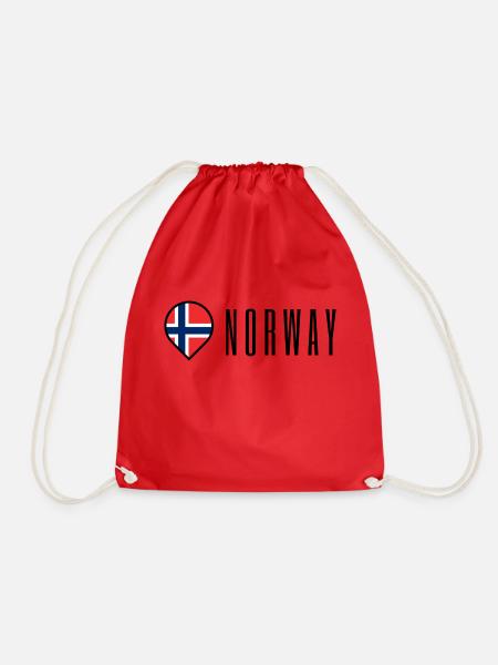 Genau Norwegen - Turnbeutel - Rot