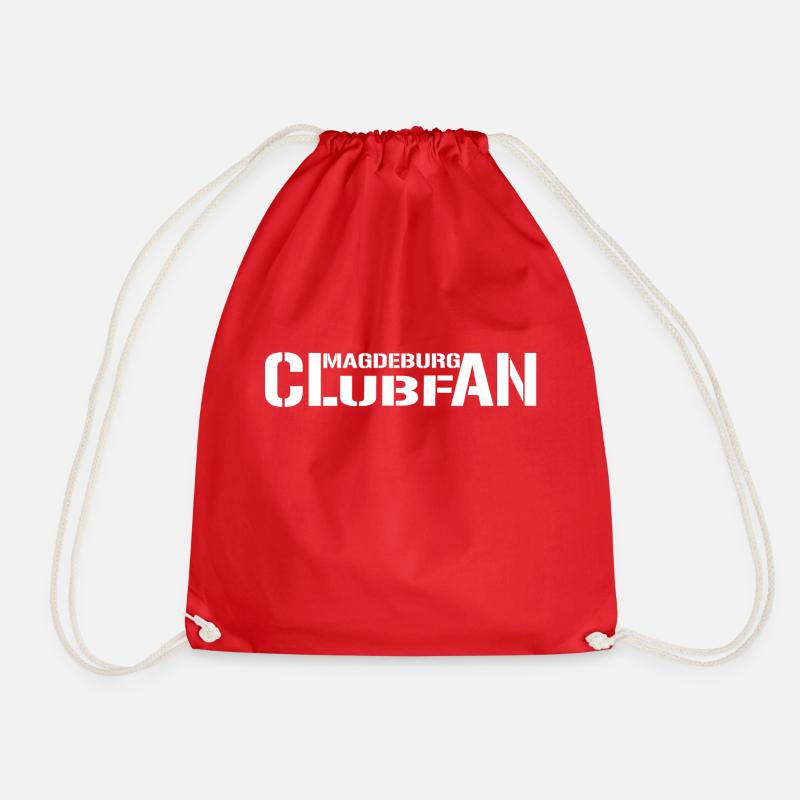 Club Fan White - Drawstring Bag - red