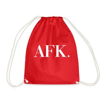 Afk Gaming Geschenk Computer - Turnbeutel - Rot - Vorne