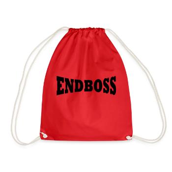 Endboss Schriftzug - Turnbeutel - Rot - Vorne
