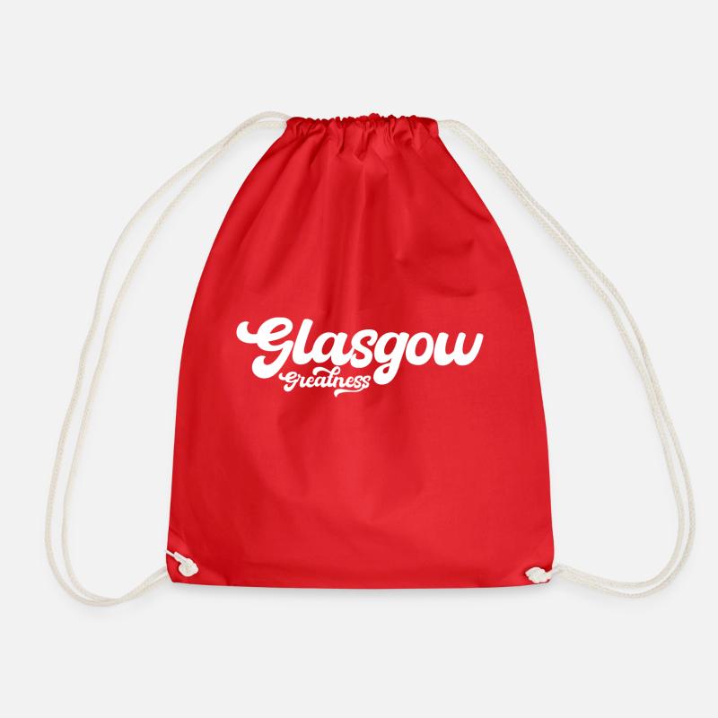 Glasgow Greatness, UK - Drawstring Bag - red