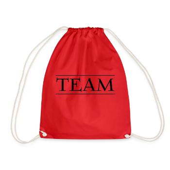 team - Drawstring Bag - red - Front
