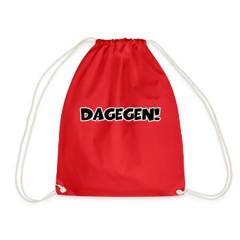 Dagegen - Turnbeutel - Rot - Vorne