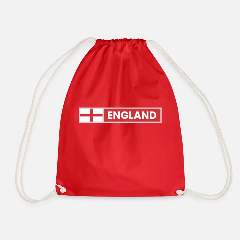 England National Flag - Drawstring Bag - red