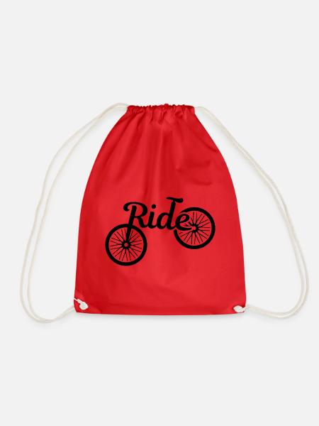 Ride the bicycle - Turnbeutel - Rot